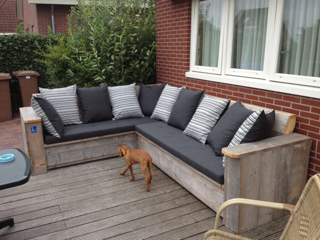 houten loungebank op maat