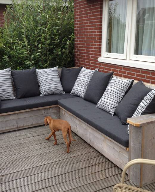 houten loungebank op maat